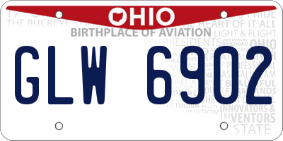OH license plate GLW6902