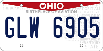 OH license plate GLW6905