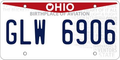 OH license plate GLW6906