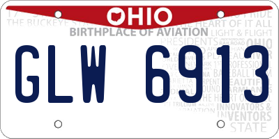 OH license plate GLW6913