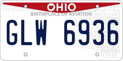 OH license plate GLW6936