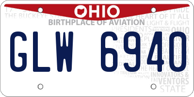 OH license plate GLW6940