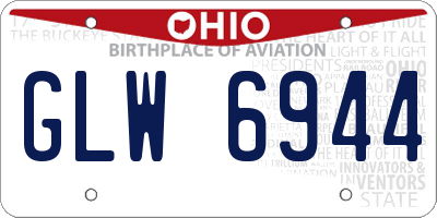 OH license plate GLW6944