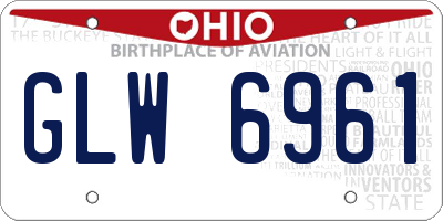 OH license plate GLW6961