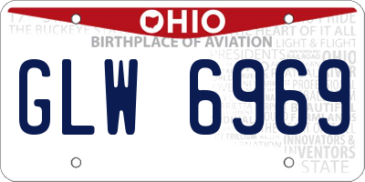 OH license plate GLW6969