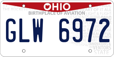 OH license plate GLW6972