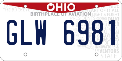 OH license plate GLW6981