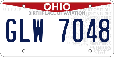 OH license plate GLW7048