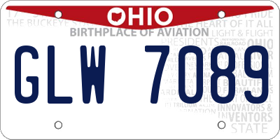 OH license plate GLW7089