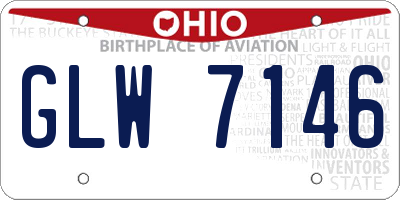 OH license plate GLW7146
