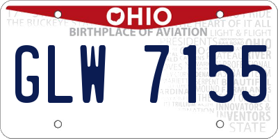OH license plate GLW7155