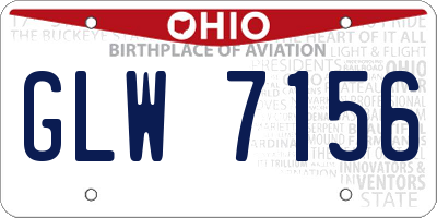 OH license plate GLW7156