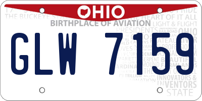 OH license plate GLW7159