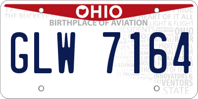 OH license plate GLW7164