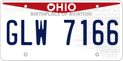 OH license plate GLW7166