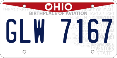 OH license plate GLW7167