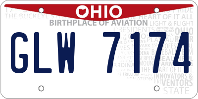 OH license plate GLW7174