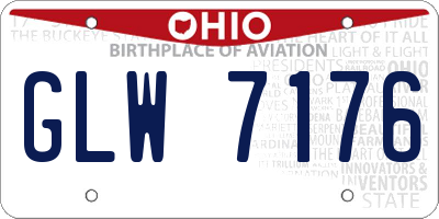 OH license plate GLW7176