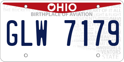 OH license plate GLW7179