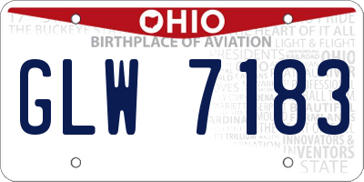 OH license plate GLW7183