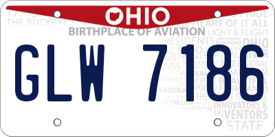 OH license plate GLW7186