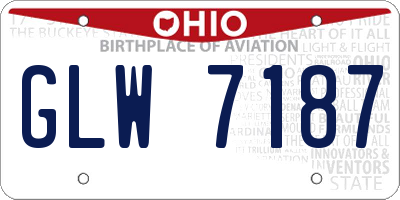 OH license plate GLW7187