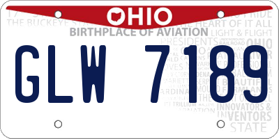 OH license plate GLW7189
