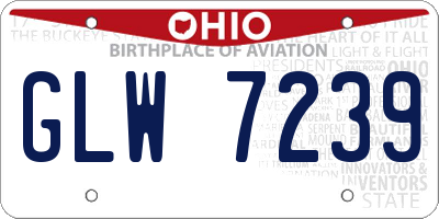 OH license plate GLW7239