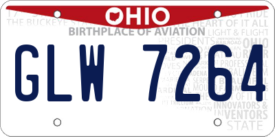 OH license plate GLW7264