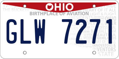 OH license plate GLW7271