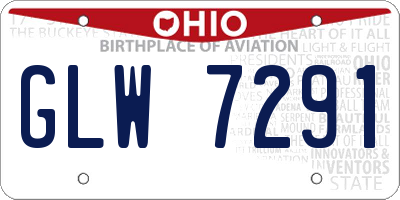 OH license plate GLW7291