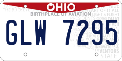 OH license plate GLW7295