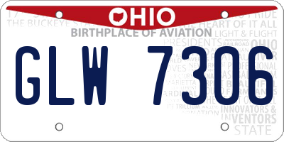 OH license plate GLW7306