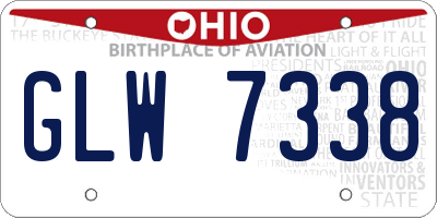 OH license plate GLW7338