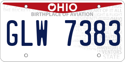 OH license plate GLW7383