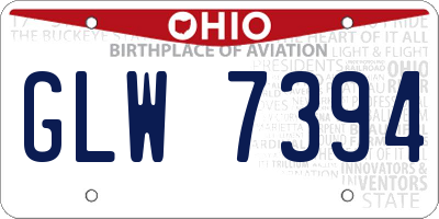 OH license plate GLW7394