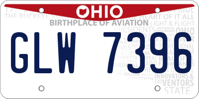 OH license plate GLW7396