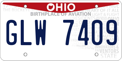 OH license plate GLW7409