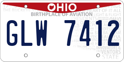 OH license plate GLW7412