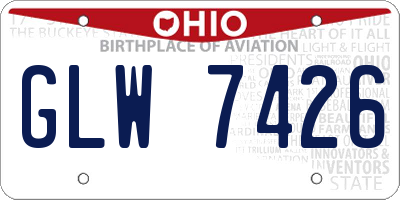 OH license plate GLW7426