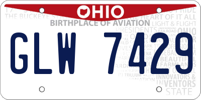 OH license plate GLW7429