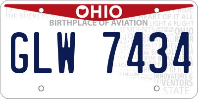 OH license plate GLW7434