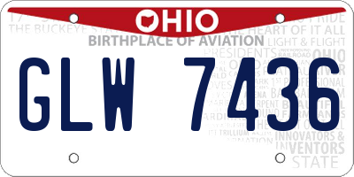OH license plate GLW7436
