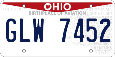 OH license plate GLW7452