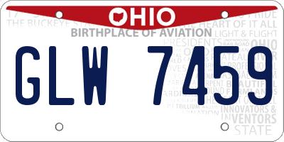 OH license plate GLW7459