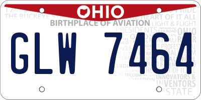OH license plate GLW7464