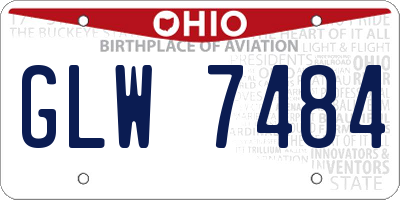 OH license plate GLW7484