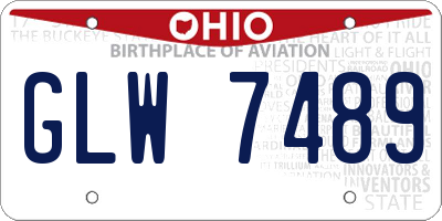 OH license plate GLW7489