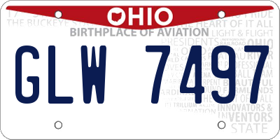 OH license plate GLW7497