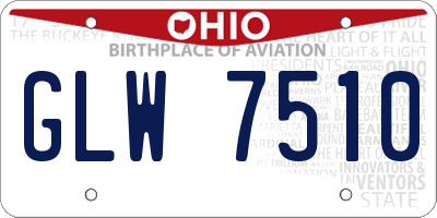 OH license plate GLW7510